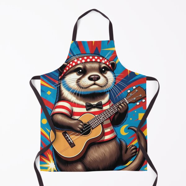 Item preview, Musical Otter in Retro Vibes designed and sold by Dogandesighn.