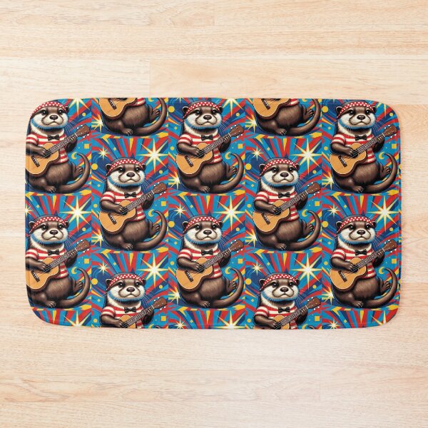 Item preview, Musical Otter in Retro Vibes designed and sold by Dogandesighn.
