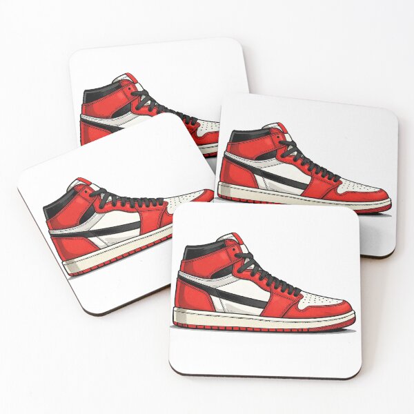 Item preview, Red Black High-Top Sneaker Illustration – Iconic Streetwear Basketball Shoe Art designed and sold by 212sneakers.