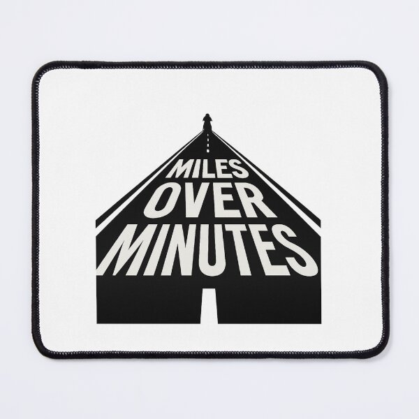 Item preview, Miles Over Minutes - Perspective Road Typography with Motorcycle Silhouette designed and sold by MKreative Studio.