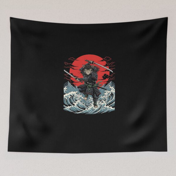 Item preview, Samurai Cat Warrior – Epic Japanese Action designed and sold by SWEET-TINAPAY.