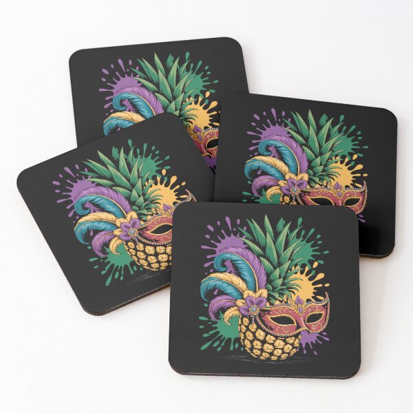 Item preview, Mardi Gras 2026 Pineapple With Parade Mask designed and sold by catsdothingz.