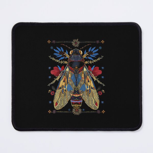 Item preview, Cicada Flowers Vintage Tattoo Art designed and sold by gincasfikret4.