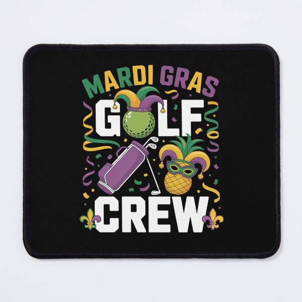 Item preview, Mardi Gras Golf Crew Cute Masked Beads Player Team designed and sold by catsdothingz.