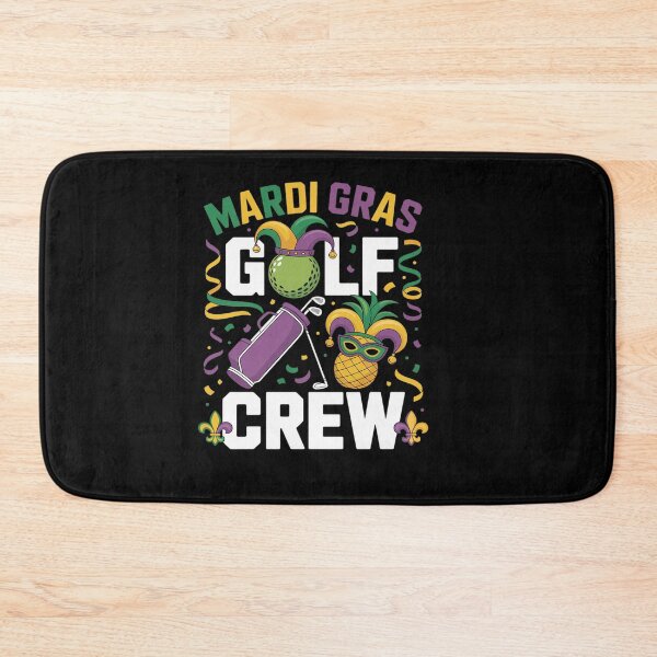 Item preview, Mardi Gras Golf Crew Cute Masked Beads Player Team designed and sold by catsdothingz.