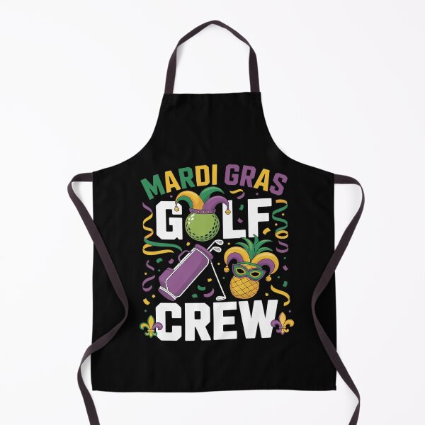 Item preview, Mardi Gras Golf Crew Cute Masked Beads Player Team designed and sold by catsdothingz.