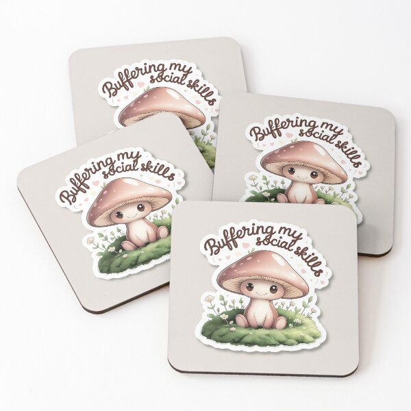 Item preview, Buffering my sovical skills | cute Mashroom | winter  designed and sold by Classy-Artist.