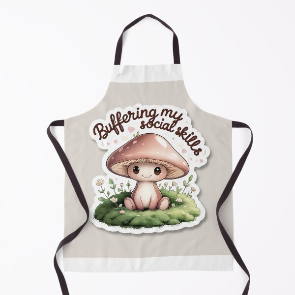 Item preview, Buffering my sovical skills | cute Mashroom | winter designed and sold by Classy-Artist.