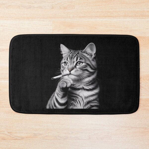 Aperçu de l'œuvre Chaton fumeur drôle de mème de chat fumeur stupide créée et vendue par tkhrbika.