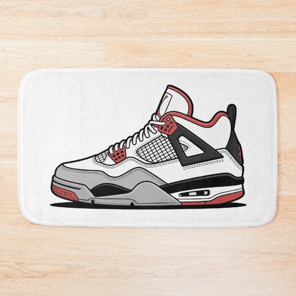 Item preview, White Red Basketball Sneaker Illustration – Classic High-Top Streetwear Shoe Art designed and sold by 212sneakers.