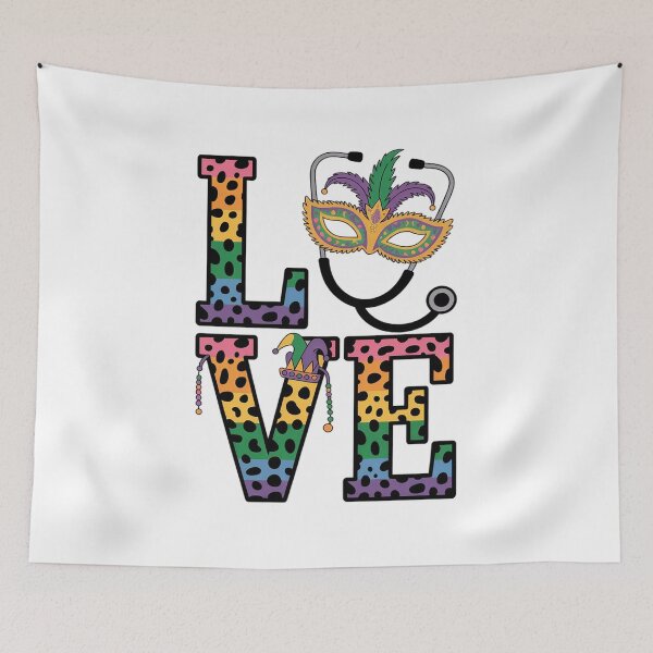 Item preview, Mardi Gras Nurse Mask Beads Mardi Gras Nuse Carnival designed and sold by catsdothingz.
