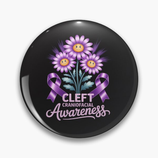Item preview, Cleft Craniofacial Awareness Boho Floral Wear Purple In July designed and sold by tkhrbika.