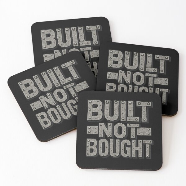 Item preview, BUILT NOT BOUGHT - Industrial Steel Typography designed and sold by MKreative Studio.