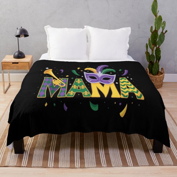 Item preview, Mardi Gras Mama Mask Beads Carnival Mom Women designed and sold by catsdothingz.
