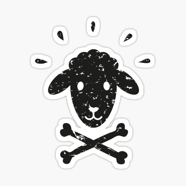 “Black Pirate Sheep - Gift idea for sheep lovers - lamb, lamb, baa