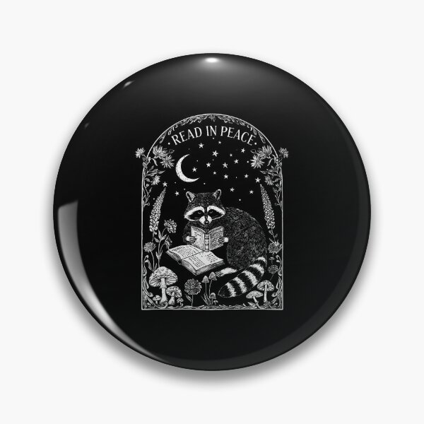 Item preview, Read In Peace Raccoon Book Gothic designed and sold by gincasfikret4.