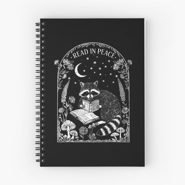 Item preview, Read In Peace Raccoon Book Gothic designed and sold by gincasfikret4.