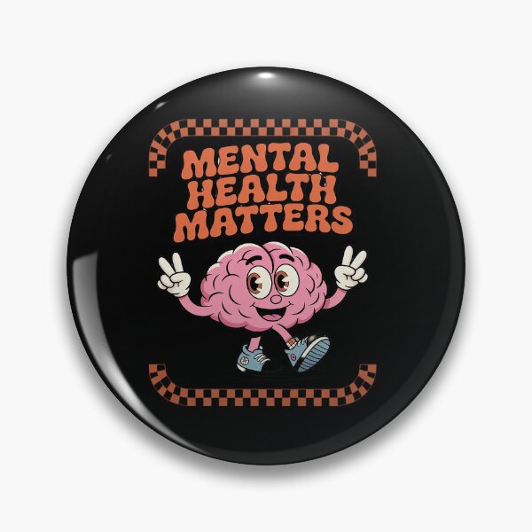Item preview, Brain Mental Health Matters Retro Groovy Mental Health designed and sold by SIGORDESIGN.