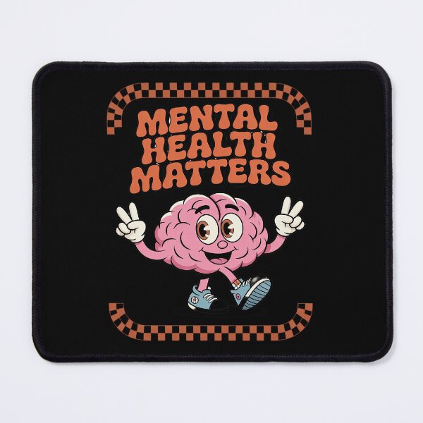 Item preview, Brain Mental Health Matters Retro Groovy Mental Health designed and sold by SIGORDESIGN.