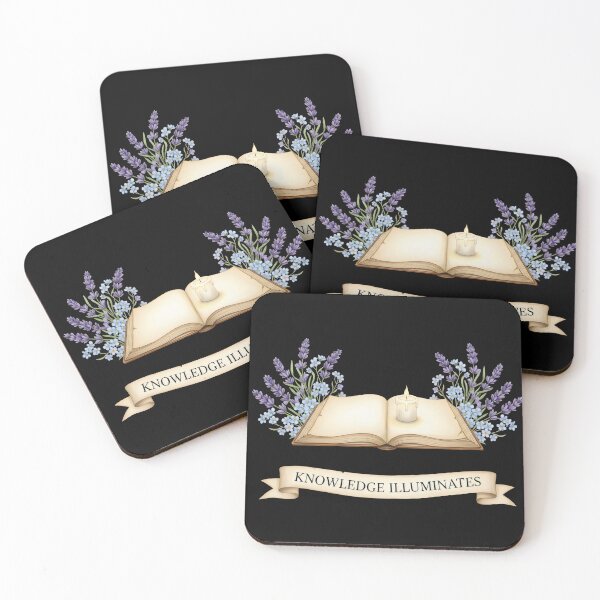 Item preview, Vintage Book and Candle Art – Knowledge Illuminates, Dark Academia Lavender Botanical Watercolor designed and sold by Luminari Creations.