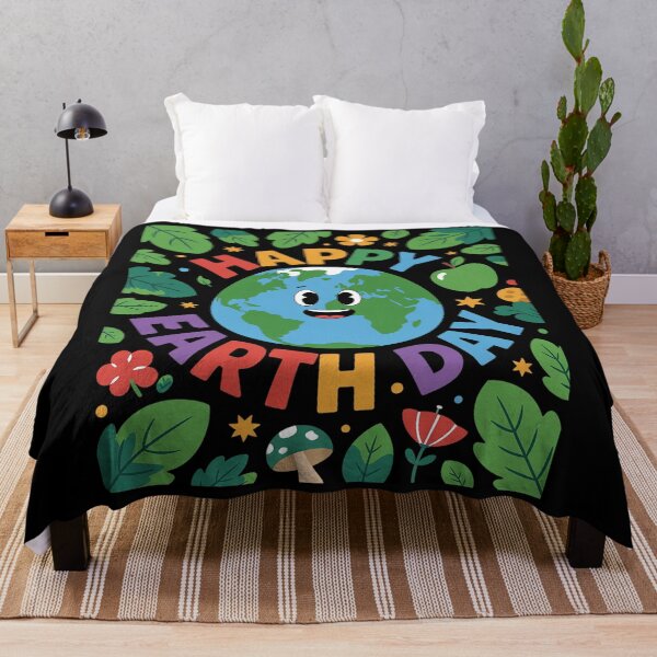 Item preview, Cute Planet Earth Saying Happy Earth Day designed and sold by SIGORDESIGN.