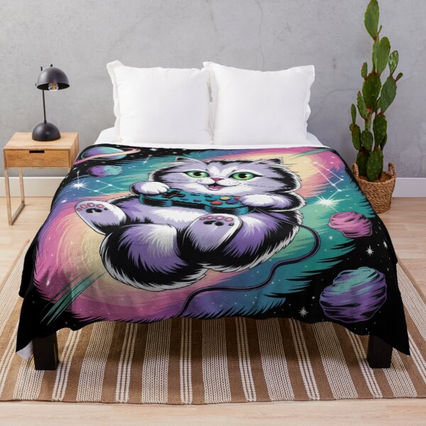 Item preview, Cosmic Gamer Cat – Whimsical Space Illustration with Controller designed and sold by SplashTastic.
