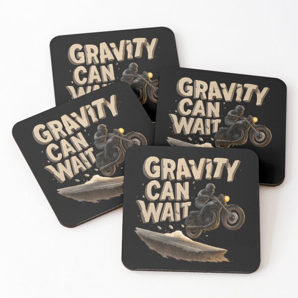 Item preview, Gravity Can Wait - Surreal Motorcycle Typography Art designed and sold by MKreative Studio.