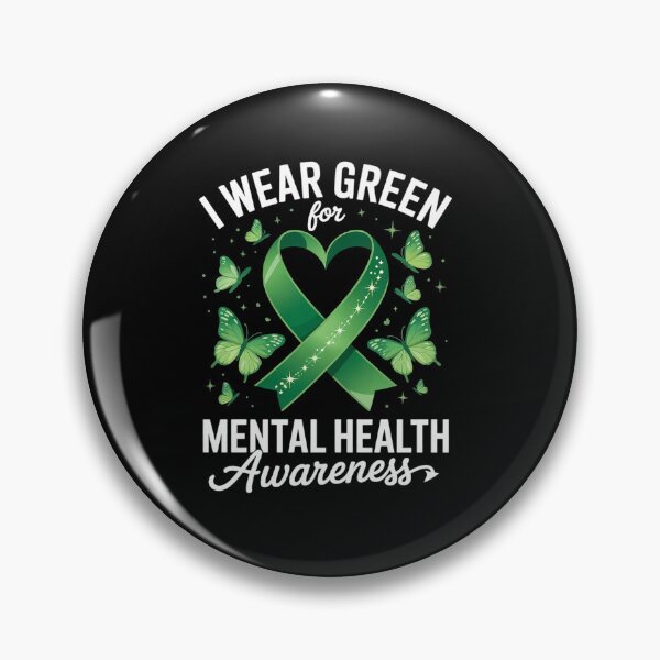 Item preview, I Wear Green For Mental Health Awareness Butterfly designed and sold by SIGORDESIGN.