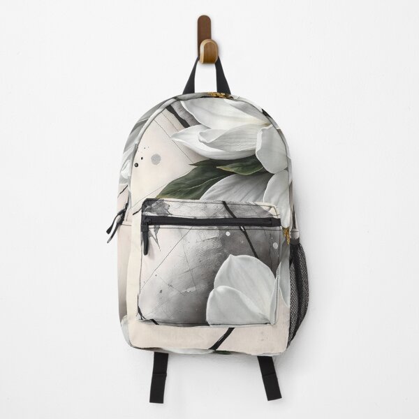 Item preview, White Magnolia Flowers, Abstract Black and White Art designed and sold by SolaoLab.