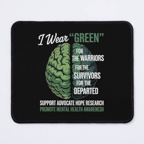 Item preview, I Wear Green For Mental Health Awareness Fight The Stigma designed and sold by SIGORDESIGN.