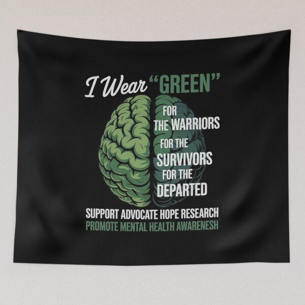 Item preview, I Wear Green For Mental Health Awareness Fight The Stigma designed and sold by SIGORDESIGN.