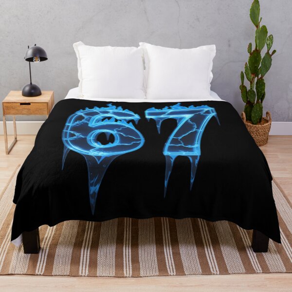 Item preview, 67 Six Seven Blue Flame Colorful Cool Funny 6 7 Meme designed and sold by AsteriskDatBArt.