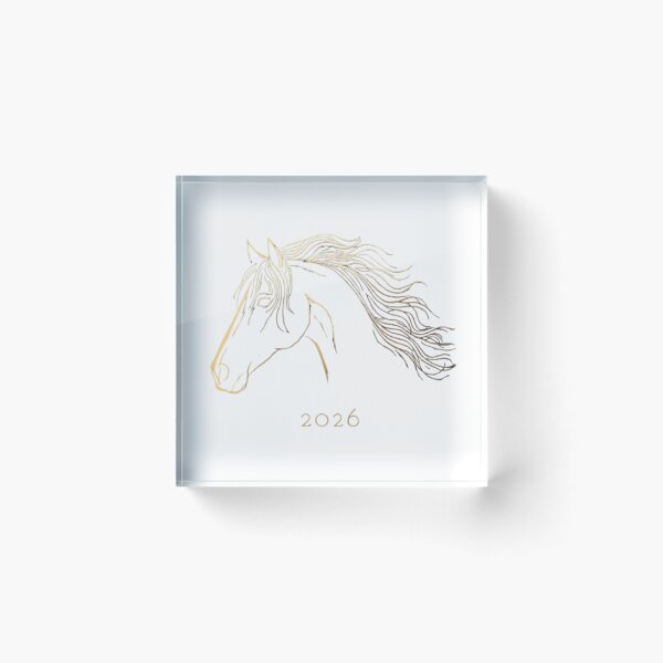 Item preview, 2026 Year of the Fire Horse Minimalist Art designed and sold by sa-prints.