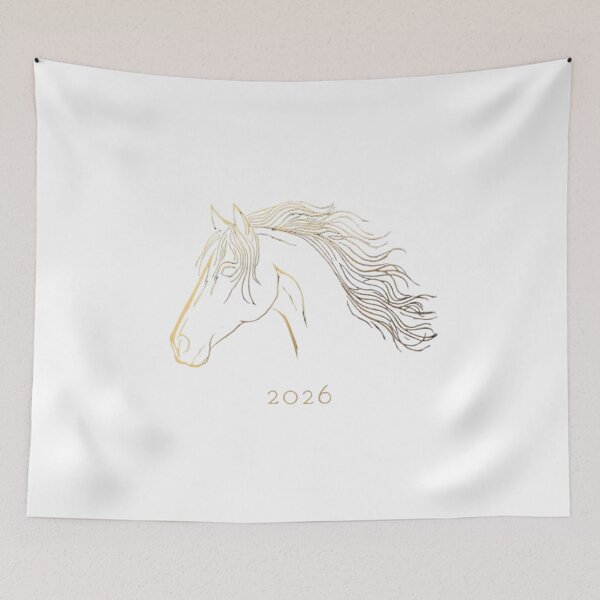 Item preview, 2026 Year of the Fire Horse Minimalist Art designed and sold by sa-prints.
