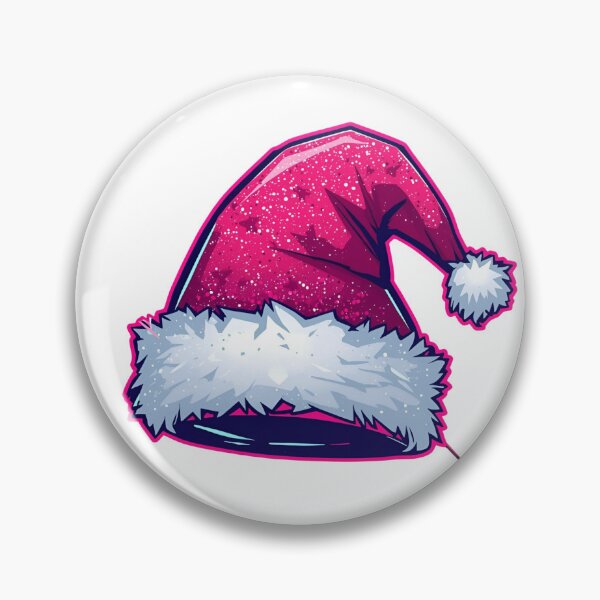 Item preview, Vibrant Pink Santa Hat With Fur Trim, Sparkle Glow, Festive Holiday Accessory for Stock Media designed and sold by KanDa-Shop.