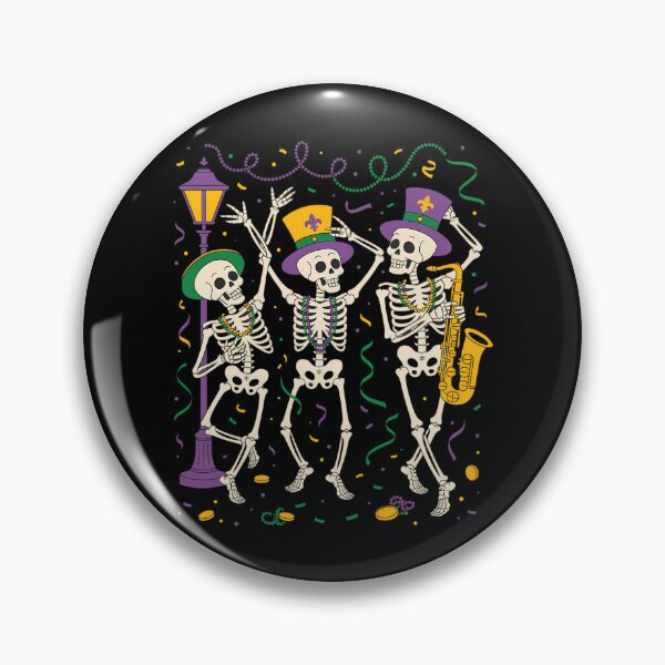 Item preview, Dancing Skeleton Mardi Gras Carnaval Fat Tuesday Louisiana designed and sold by AsteriskDatBArt.
