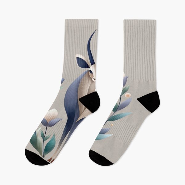 Item preview, Stylized Antelope Floral Illustration designed and sold by PaintbrushPlace.