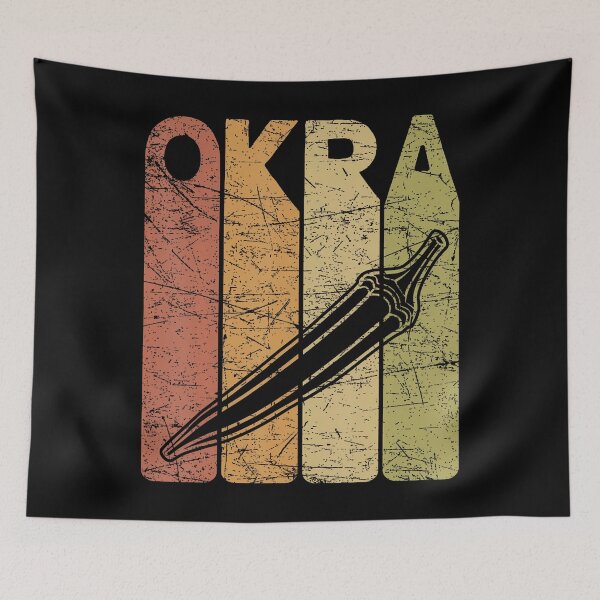 Item preview, Okra Vintage Okra Vegetable Farmer Retro Okra designed and sold by knjisapueyesq.