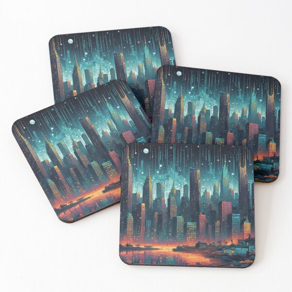 Item preview, Electric Storm Over the City designed and sold by Undersea Ai Art.