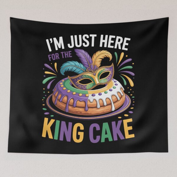 Artikelvorschau, Ich bin nur wegen des King Cake Mardi Gras hier. entworfen und verkauft von AsteriskDatBArt.