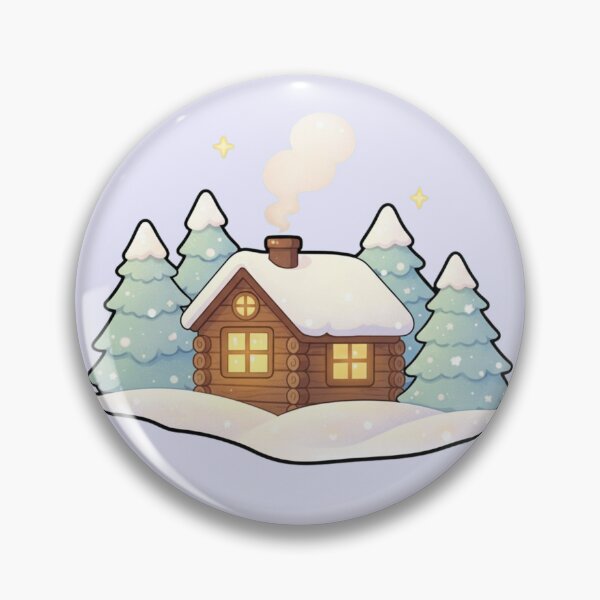 Item preview, Minimal Scandinavian Winter Cabin Christmas Illustration | manga | cute kawaii | by Nooby Draw designed and sold by NoobyDraw.