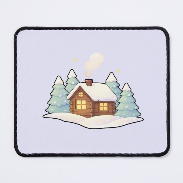 Item preview, Minimal Scandinavian Winter Cabin Christmas Illustration | manga | cute kawaii | by Nooby Draw designed and sold by NoobyDraw.
