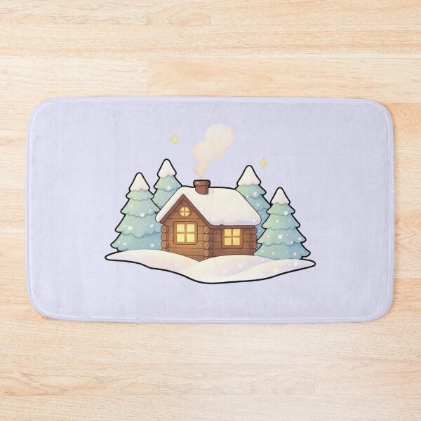 Item preview, Minimal Scandinavian Winter Cabin Christmas Illustration | manga | cute kawaii | by Nooby Draw designed and sold by NoobyDraw.