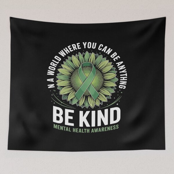 Item preview, Be Kind Green Ribbon Sunflower Mental Health Awareness designed and sold by SIGORDESIGN.