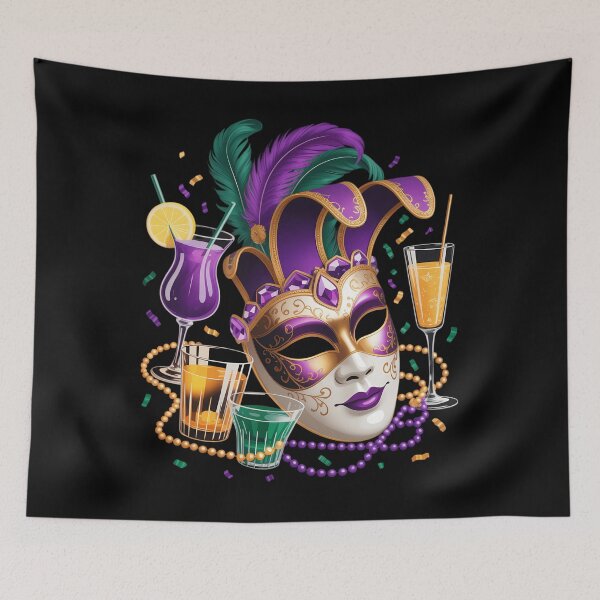 Artikelvorschau, Mardi Gras Glas-of-Wein-Trinkteam Weinfestparade entworfen und verkauft von AsteriskDatBArt.