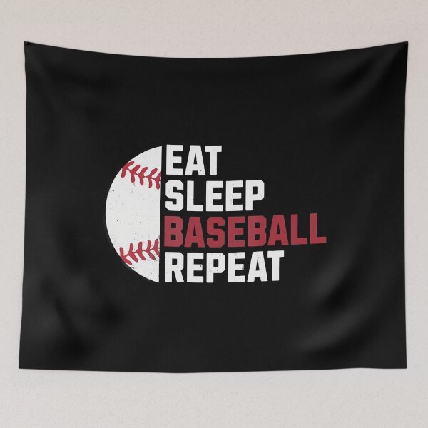 Artikelvorschau, Eat Sleep Baseball Repeat Vintage Baseball Player entworfen und verkauft von knjisapueyesq.
