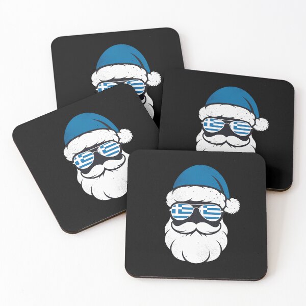 Item preview, Greek Orthodox Christmas Santa Claus Greece Flag designed and sold by AsteriskDatBArt.