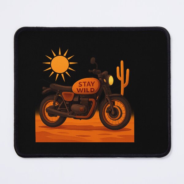 Item preview, Stay Wild Scrambler Motorcycle Desert Poster designed and sold by MKreative Studio.