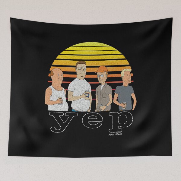 Item preview, Yep Retro Sitcom Sunset Minimal Typography Design designed and sold by eliasfloresy.