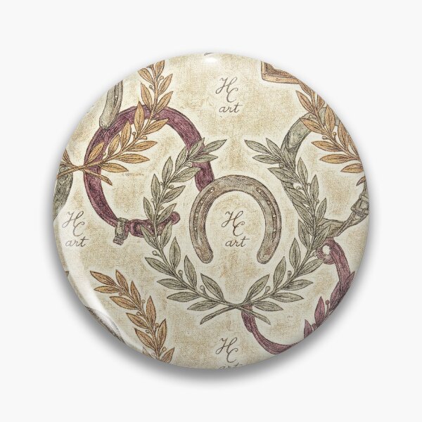 Item preview, Vintage Equestrian Pattern - Horse Shoes & Laurel Wreaths designed and sold by Hen-C-Art.